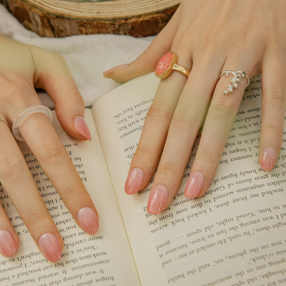 Semi-Cured Gel Nail Strips - N Peach Latte (30pcs) - Image 5