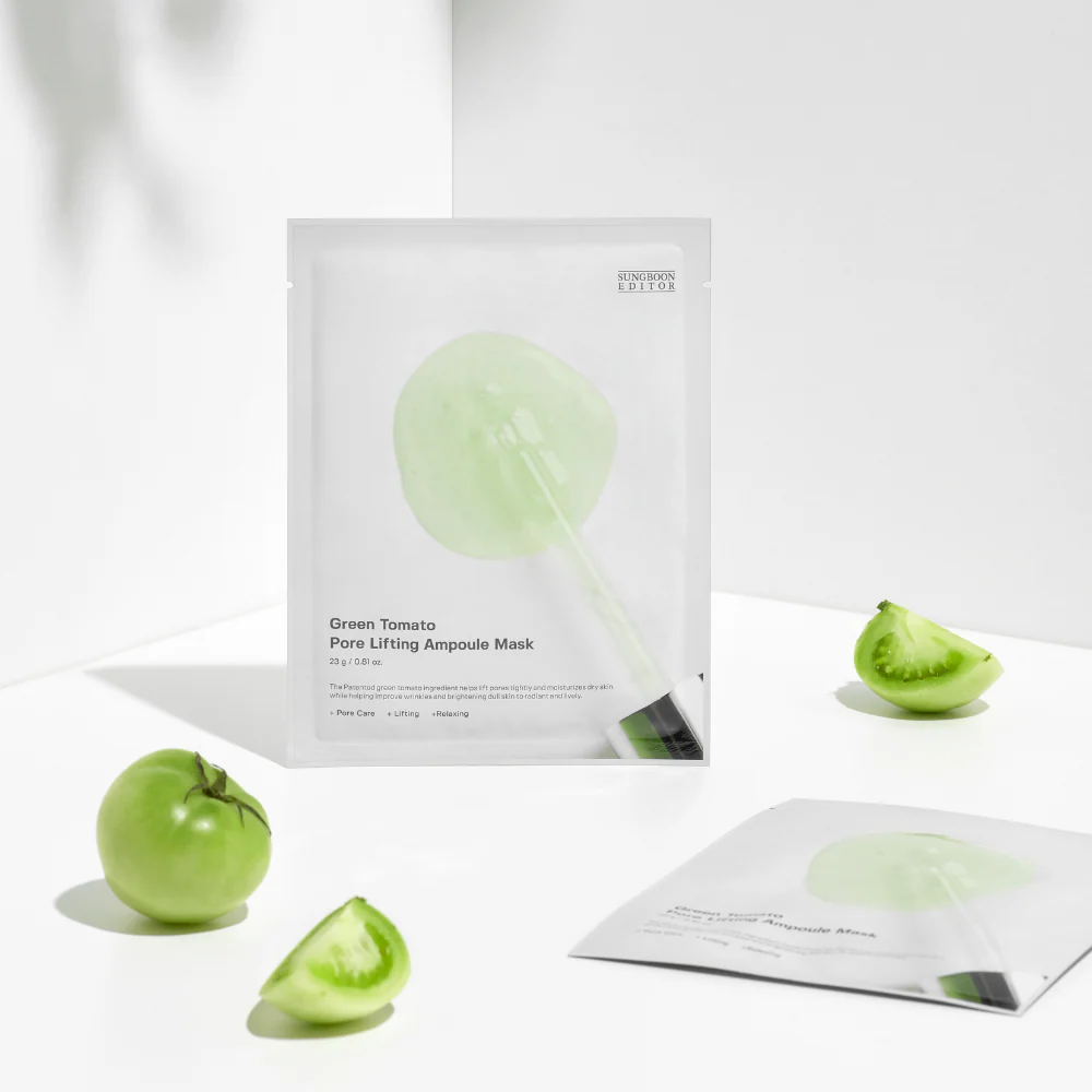 Green Tomato Pore Lifting Ampoule Mask - 1pc - Image 3